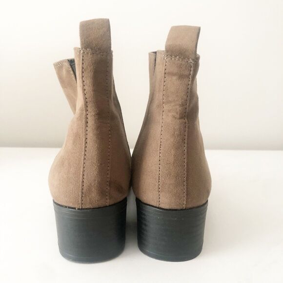 Atmosphere Womens Size 6 Brown Suede Pointed Toe Slip-On Chelsea Boots Booties - Picture 6 of 8